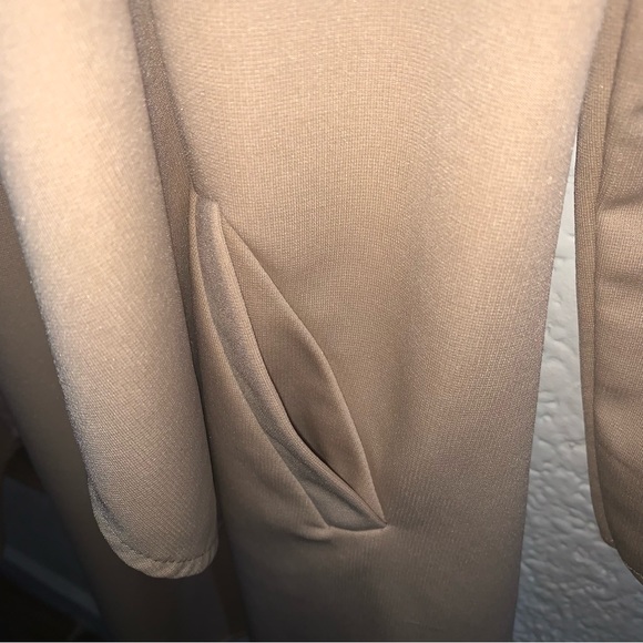 Beige/Tan Waterfall Collar Cardigan - Picture 3 of 4